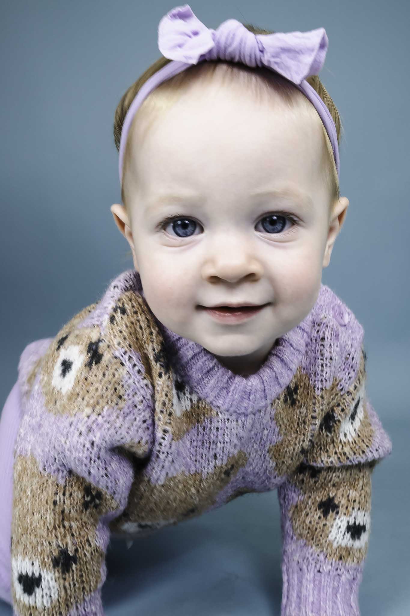 Orchid Huxbear Knit Jumper (Baby Girl)