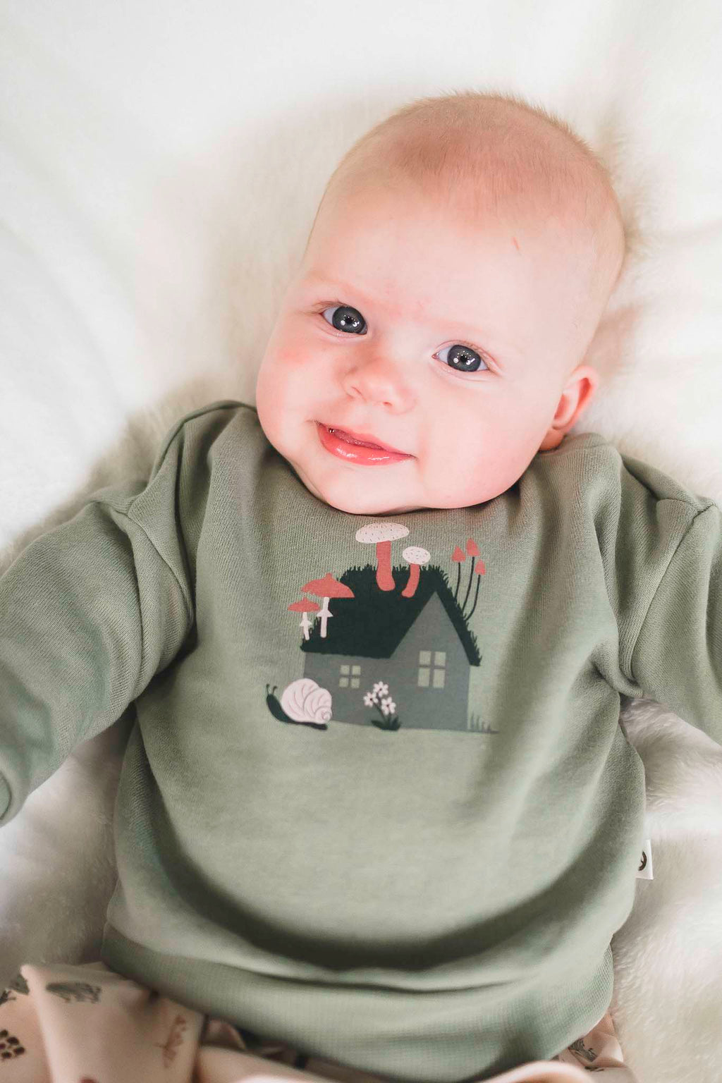 Poetry Green Botany Sweatshirt (Baby Girl)
