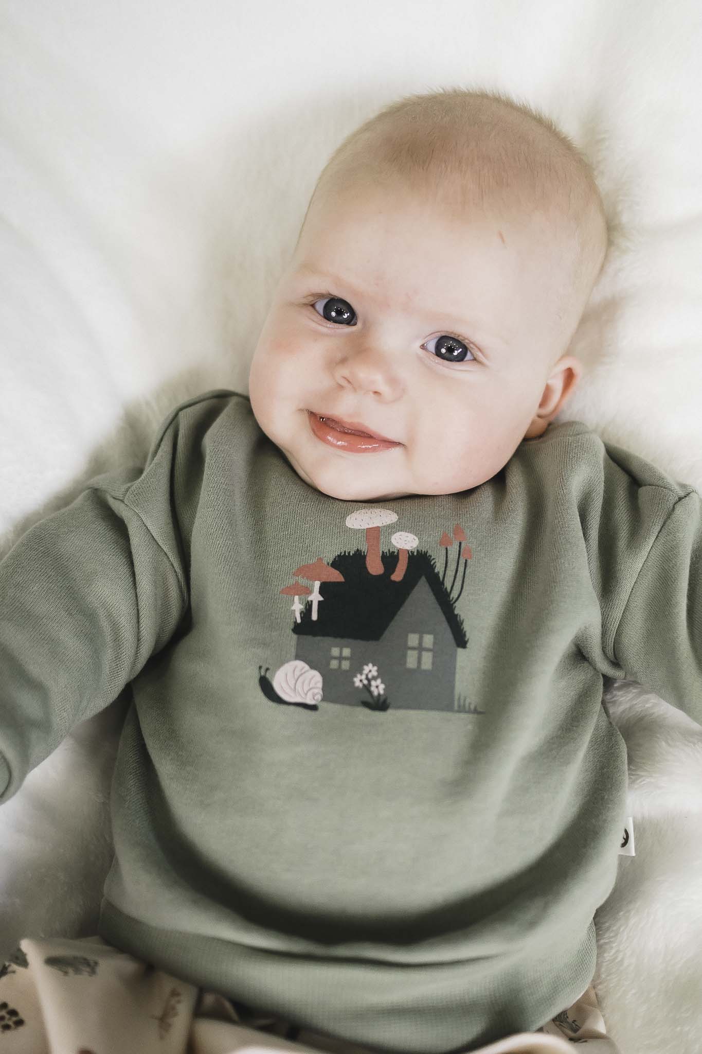 Poetry Green Botany Sweatshirt (Baby Girl)