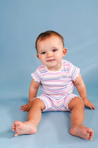 Rainbow Stripe Rib Tee (Baby Girl)