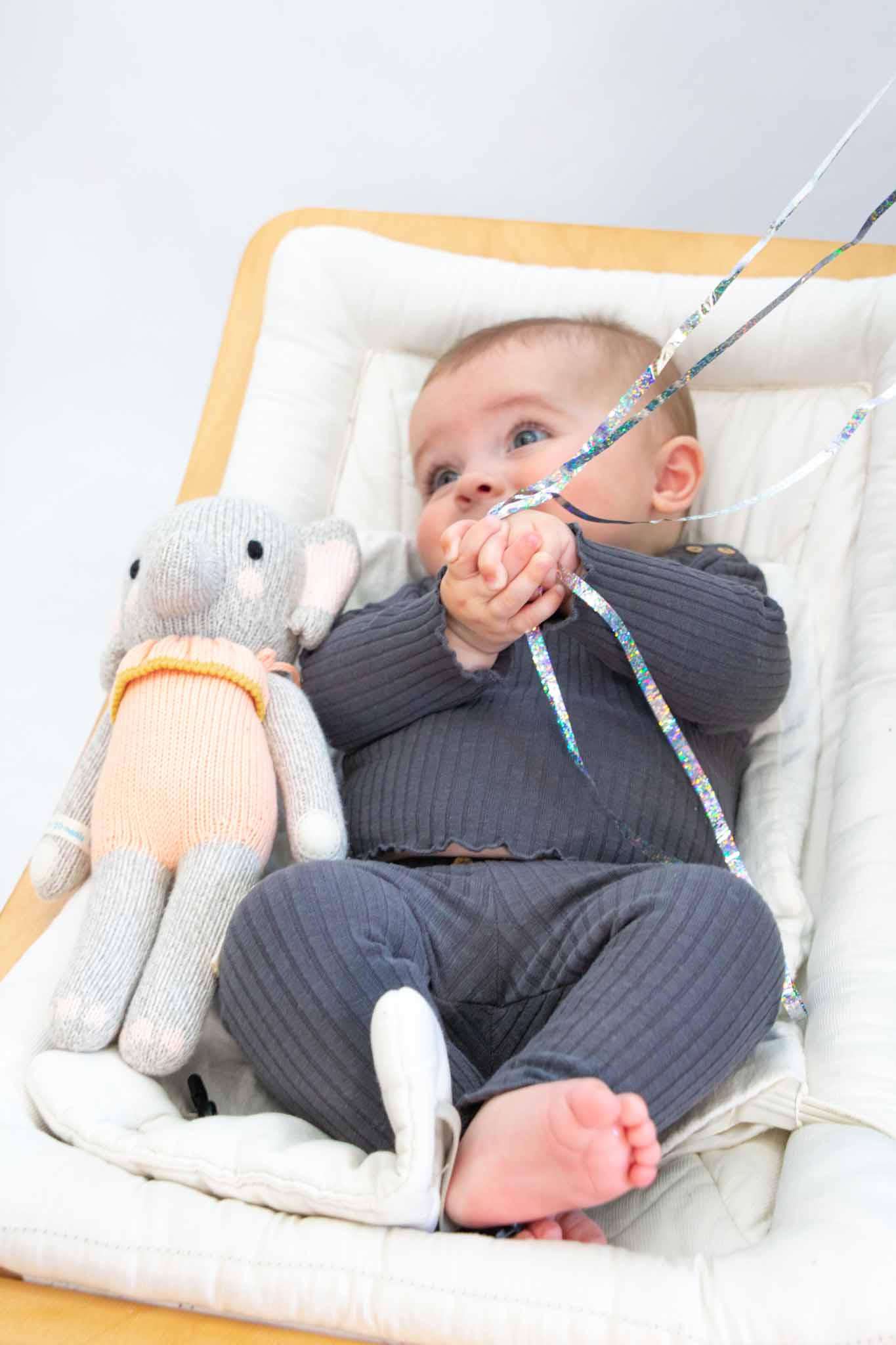 Recycled Cotton Ribbed Navy Shirt (Baby Girl)