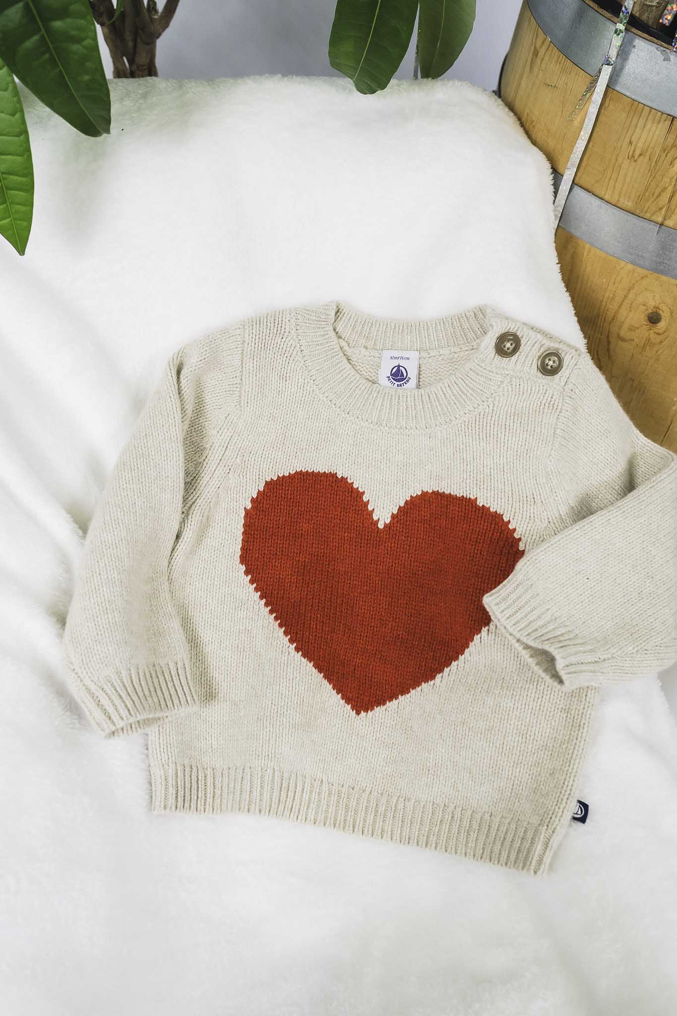 Red Heart Graphic Sweater (Baby Girl)
