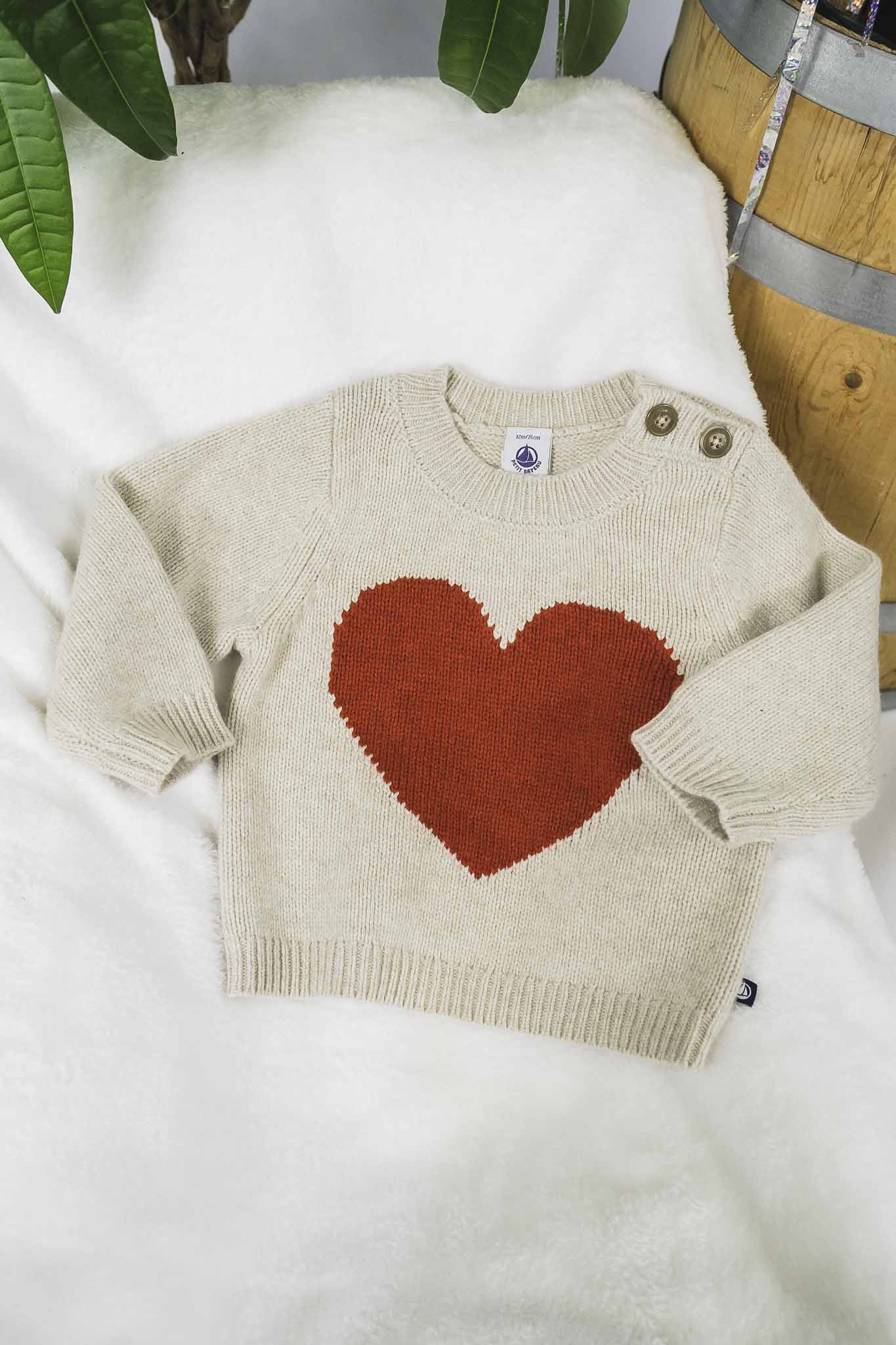 Red Heart Graphic Sweater (Baby Girl)