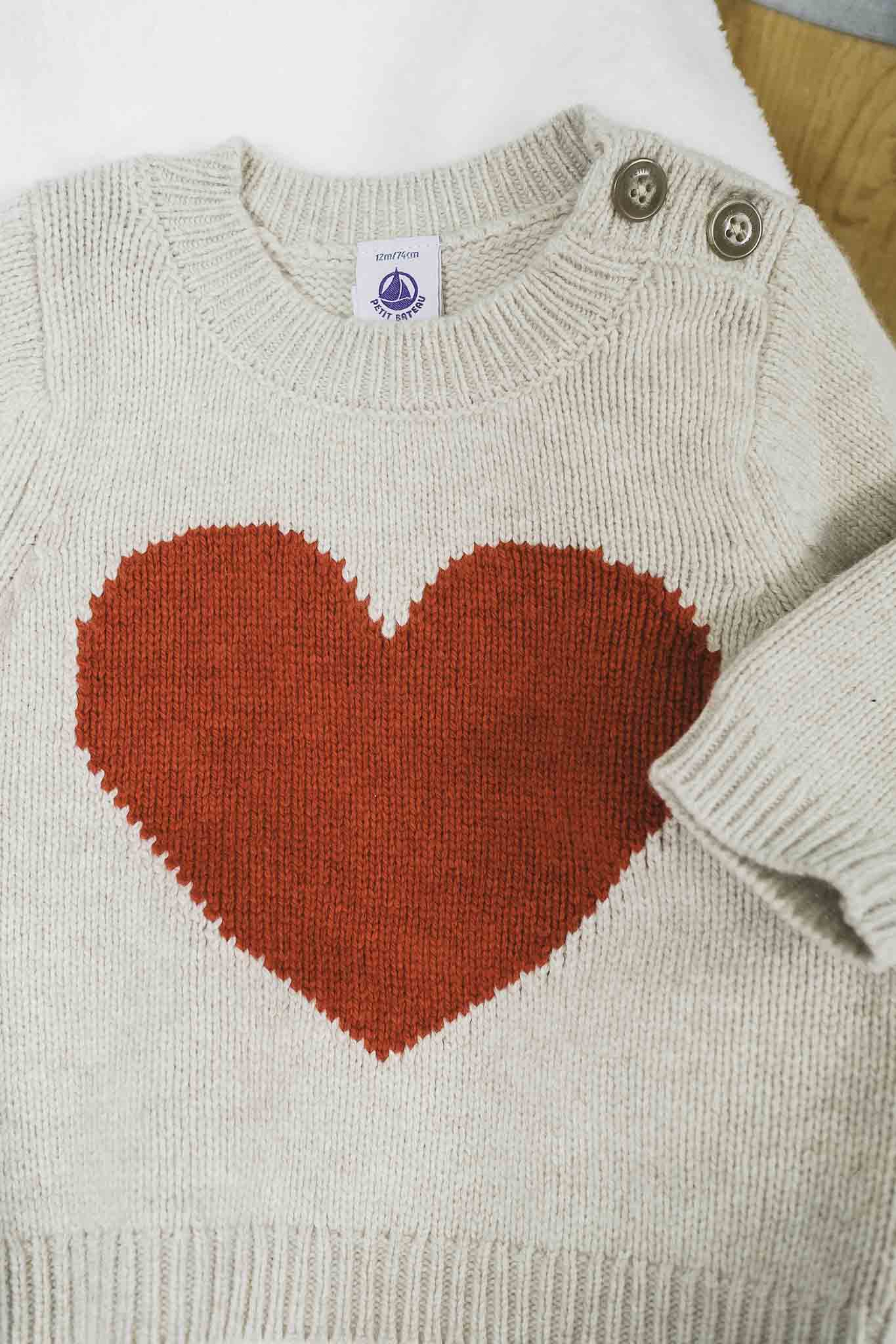 Red Heart Graphic Sweater (Baby Girl)