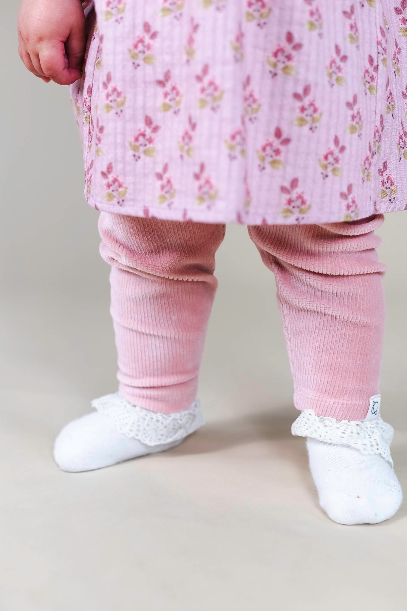 Silver Pink Bloom Dress (Baby Girl)