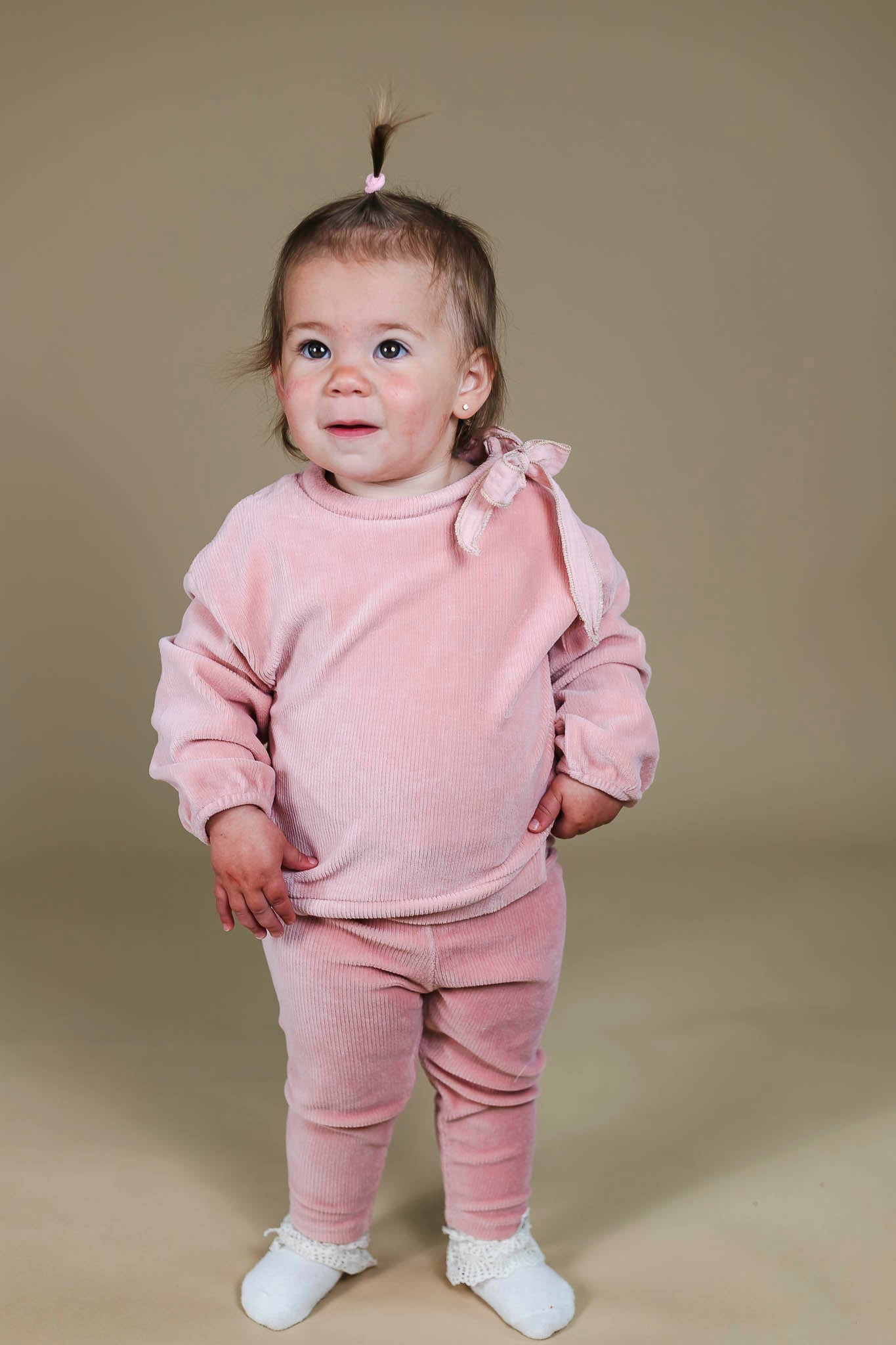 Silver Pink Velour Sweatshirt (Baby Girl)