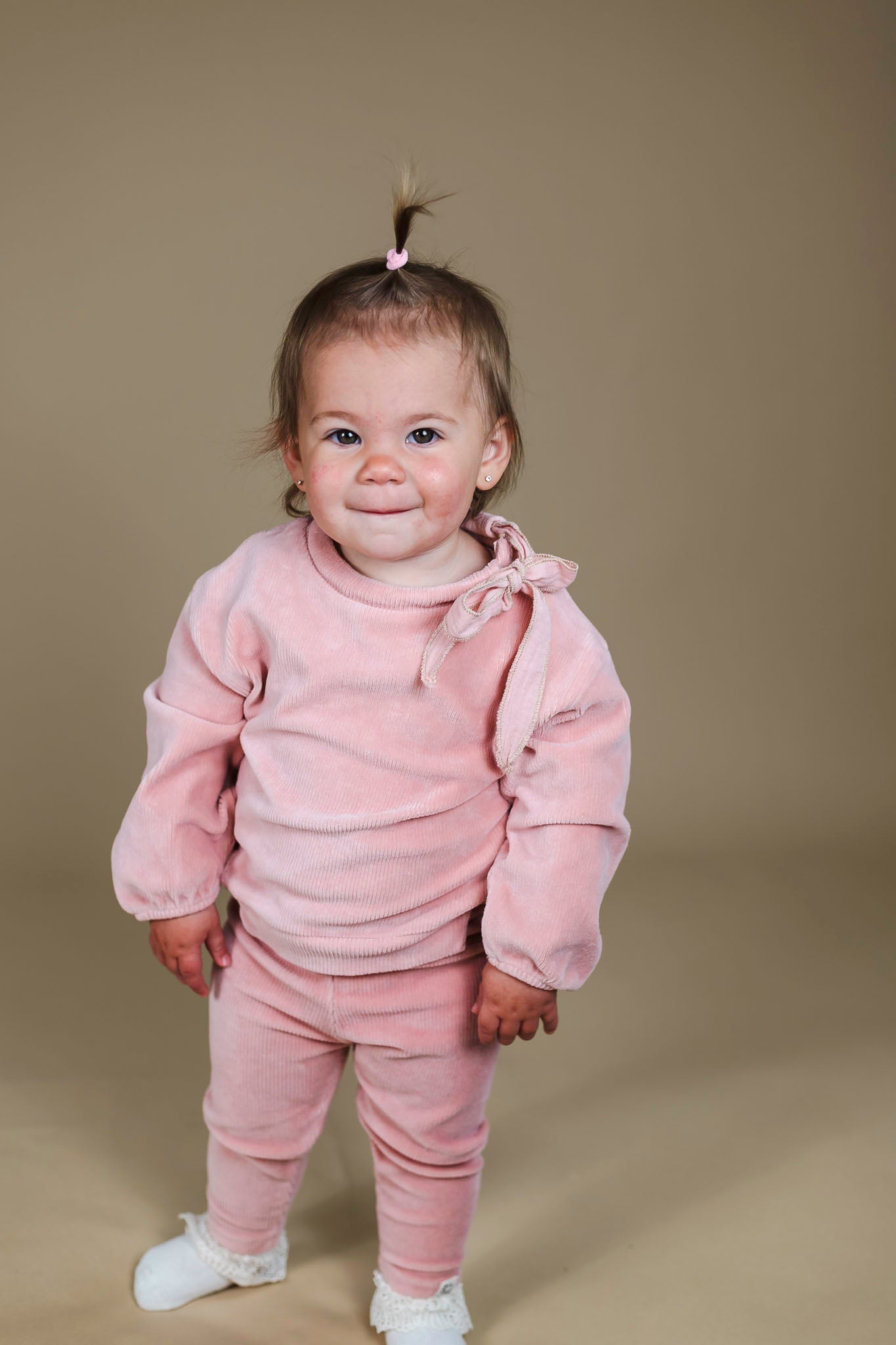 Silver Pink Velour Sweatshirt (Baby Girl)