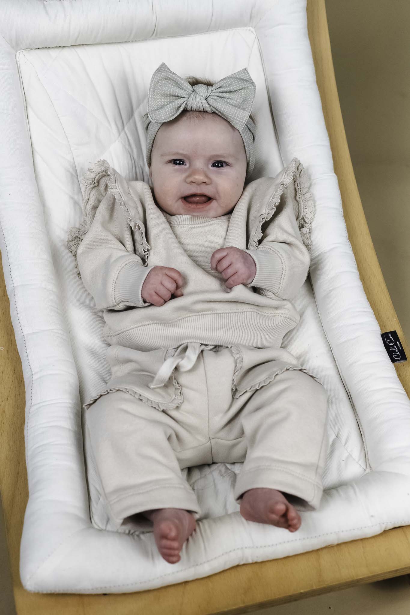 Stone Lace Trim Sweatshirt (Baby Girl)