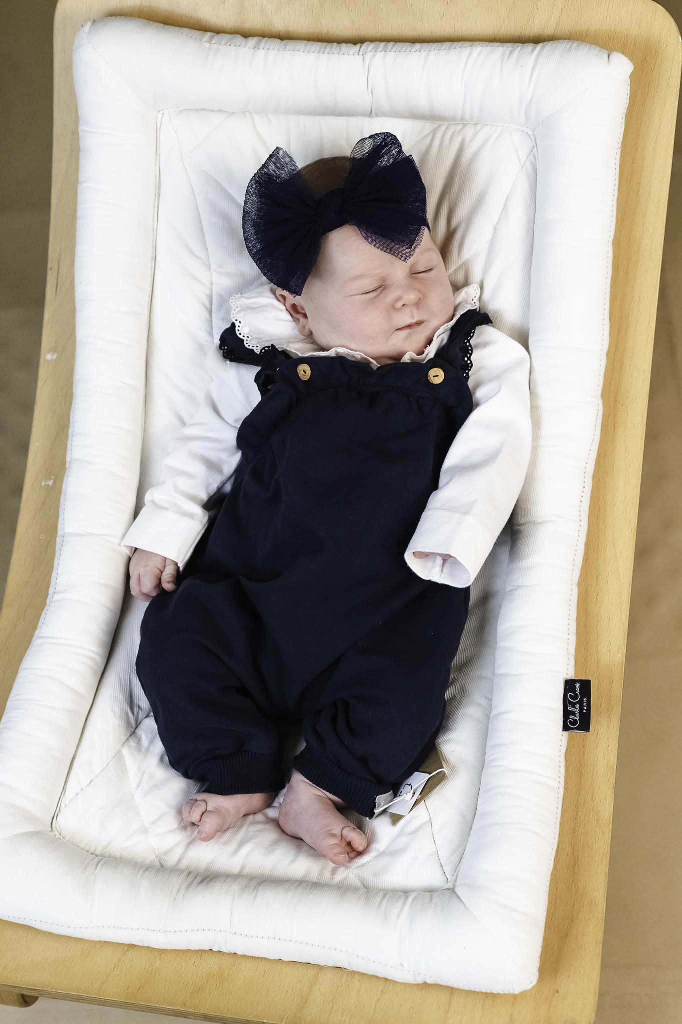 White Frill Collar Onesie (Baby Girl)