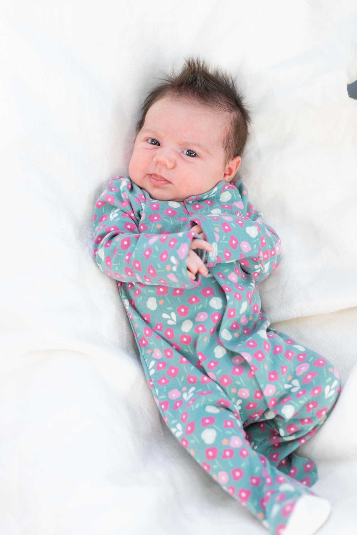 Wren Organic Magnetic Footie (Baby Girl)