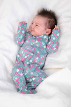 Wren Organic Magnetic Footie (Baby Girl)